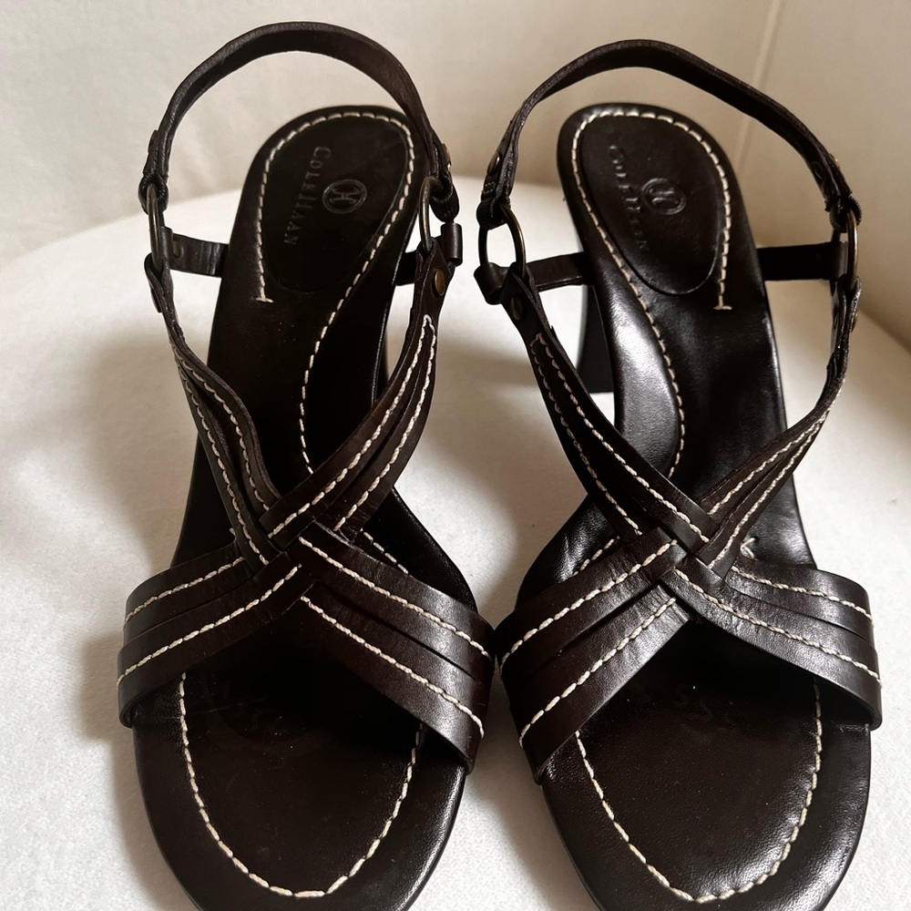 COLE HAAN strappy heels.